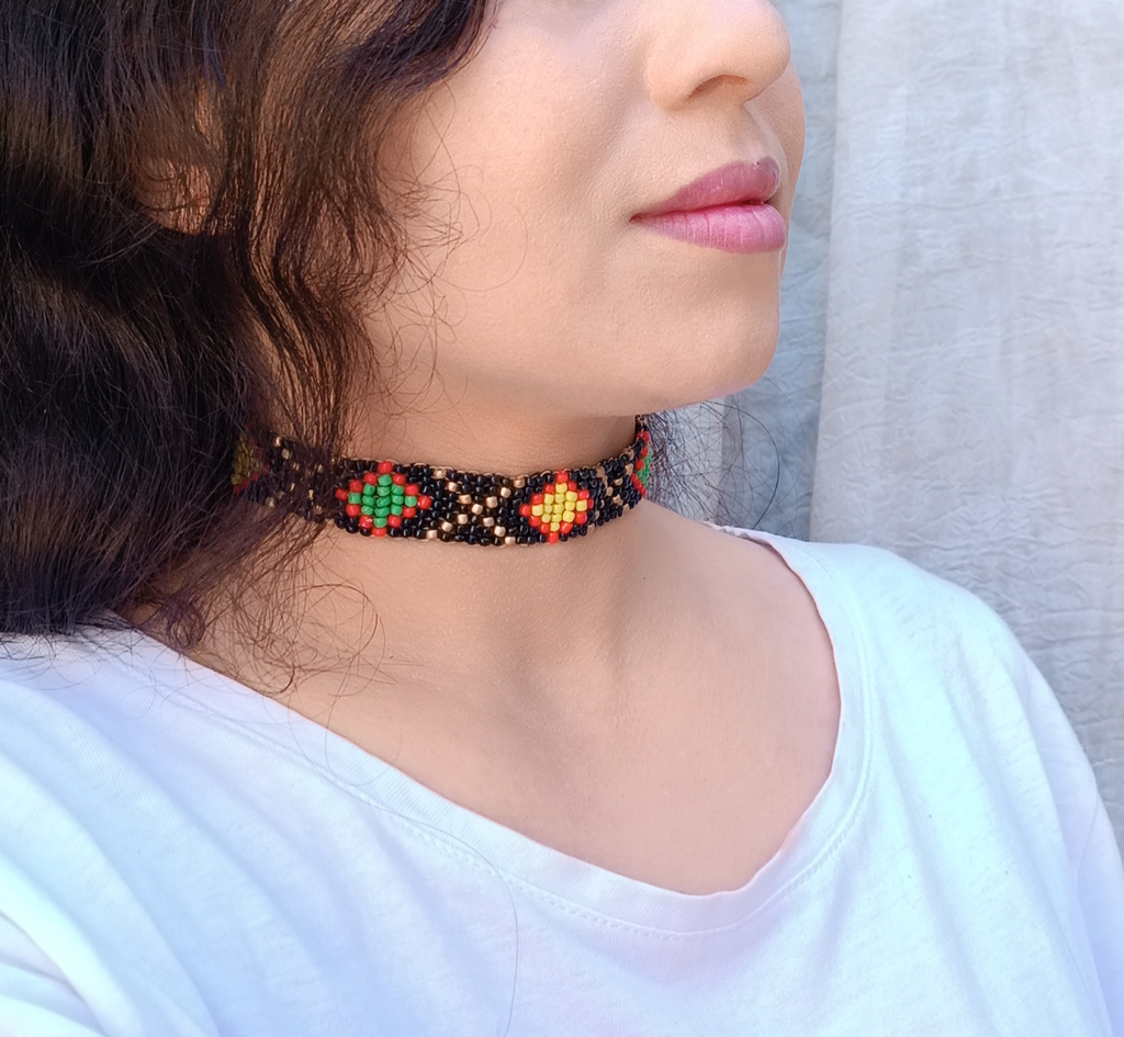 Handmade Boho Necklace | Moroccan Beaded Statement Jewelry
